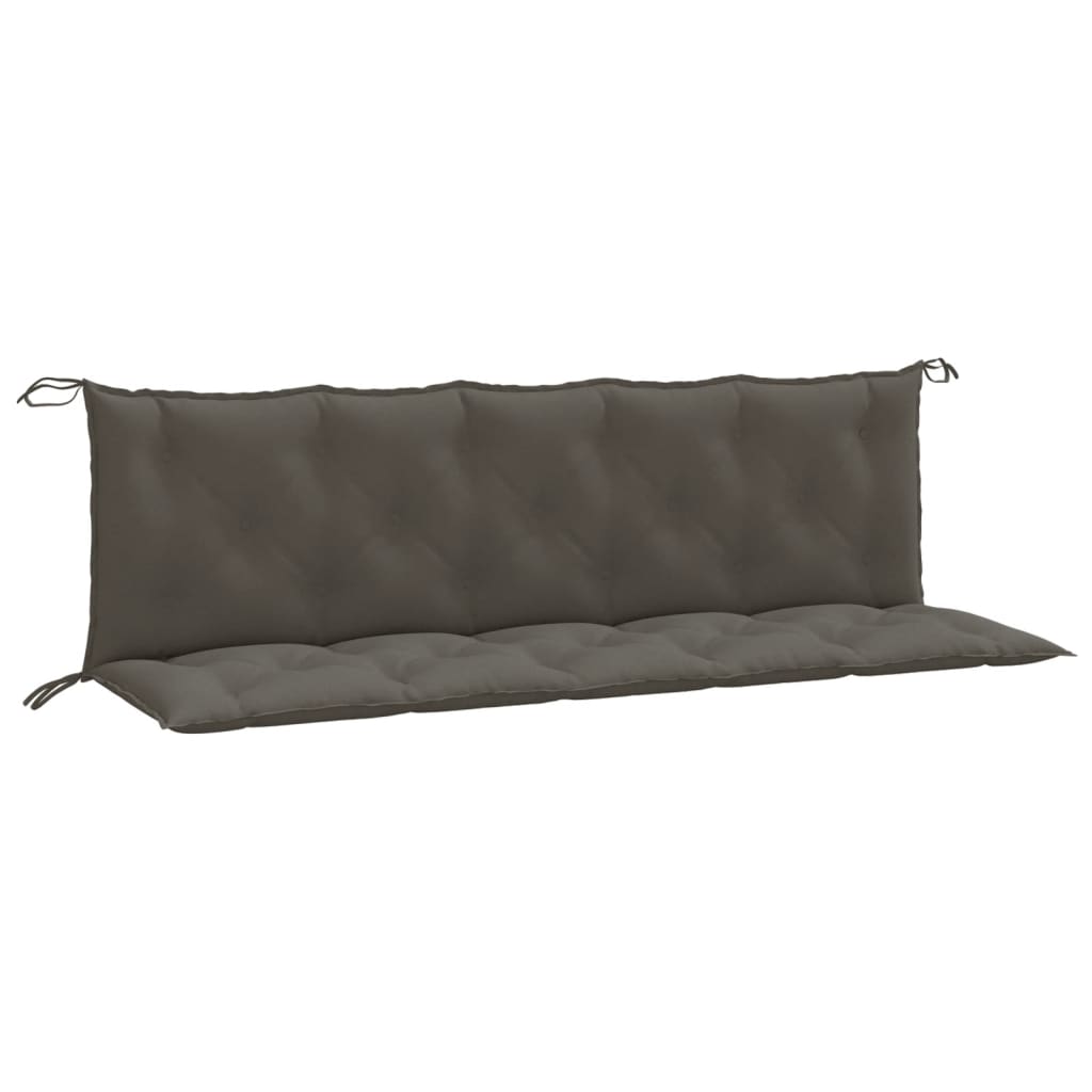 Vidaxl Garden Bench puter 2 stk 180x50x7 cm stoff blandet mørk grå