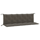 Vidaxl Garden Banc Cushions 2 PCS 180x50x7 cm Tissu mixte gris foncé