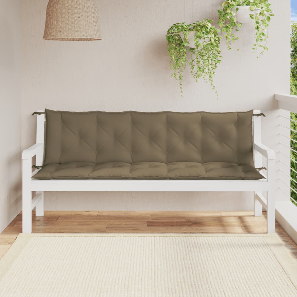 Vidaxl Garden Bench Poduszki 2 szt. 180x50x7 cm Mieszana taupe