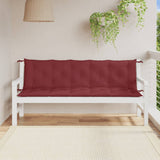 Vidaxl Garden Bench Cushions 2 ST 180x50x7 CM Fabric de vino mixto rojo