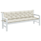 VIDAXL Garden Bench Blaphions 2 St 200x50x7 cm tkanina mešana smetana -obarvana