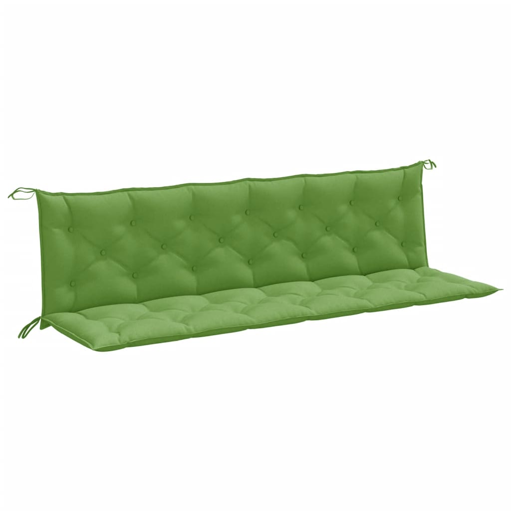 Vidaxl Garden Bench polštáře 2 st 200x50x7 cm tkanina smíšená zelená