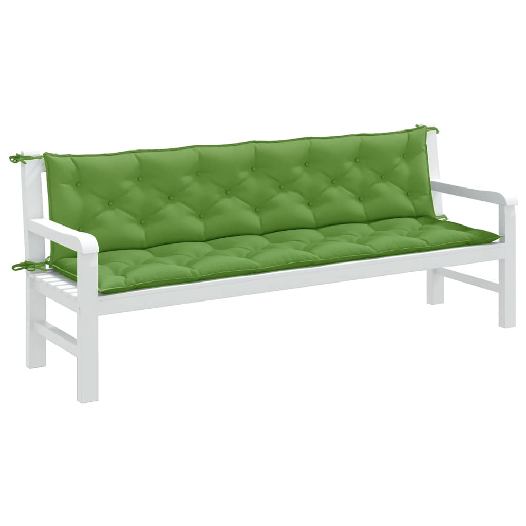 Vidaxl Garden Bench Puter 2 St. 200x50x7 cm Stoff Mixed Green