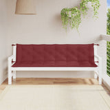 Vidaxl Garden Bench CUDIONS 2 ST 200x50x7 cm tyg blandat vinrött