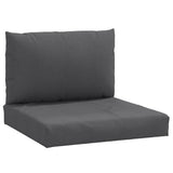 Coussins de palette vidaxl 2 st tissu mixte anthracite -colored