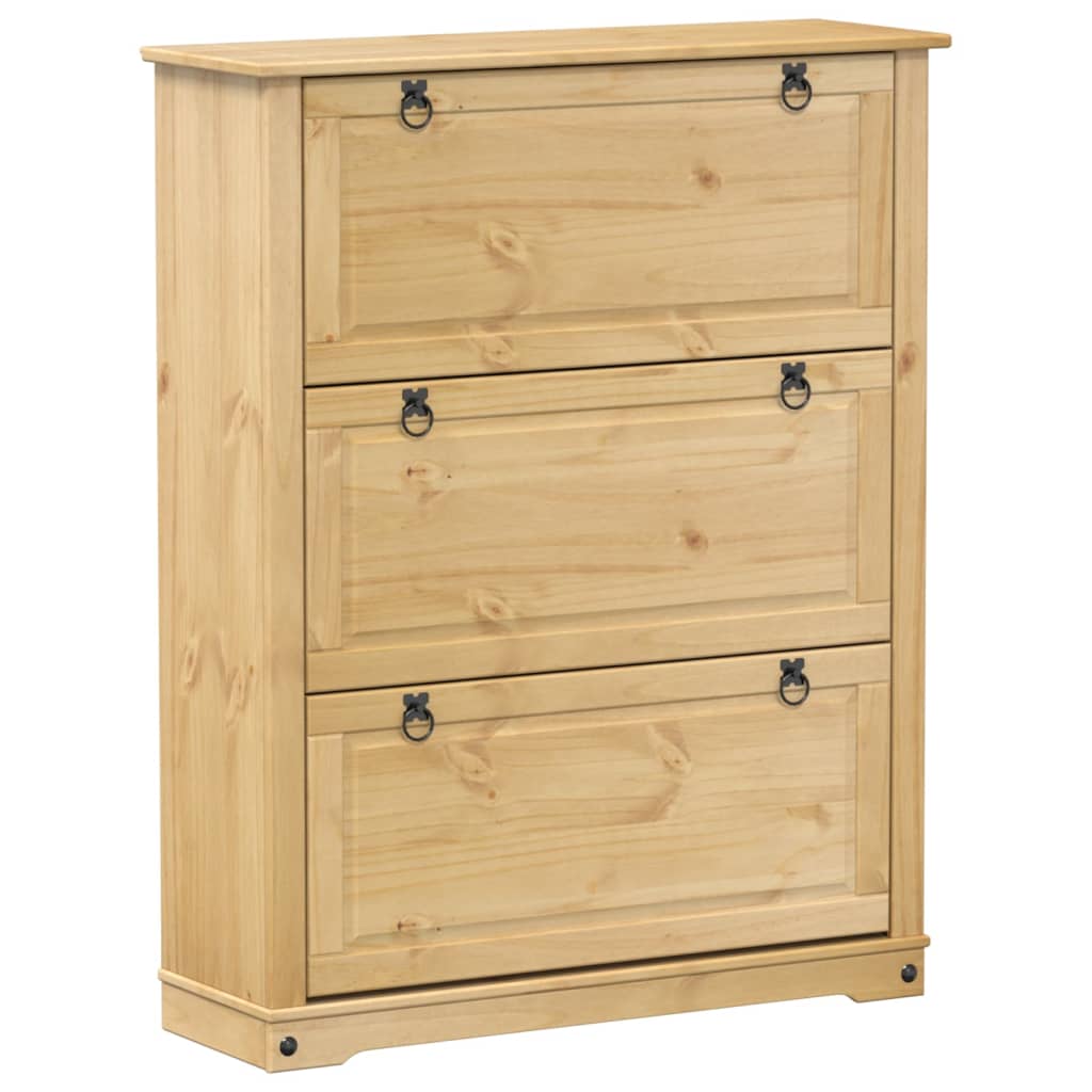 Vidaxl Shoe Cabinet Corona 99x32x124,5 cm pevná borovice