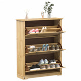 Vidaxl Shoe Cabinet Corona 99x32x124,5 cm pevná borovice