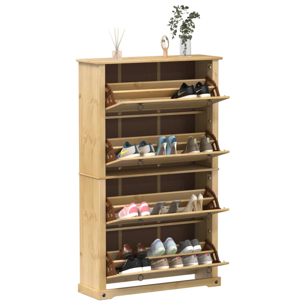 Vidaxl Shoe Cabinet Corona 99x32x163,5 cm Solid furu