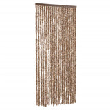 Vidaxl Fly Curtain 90x220 cm Chenille beige e marrone scuro