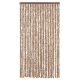 Vidaxl Fly Curtain 100x200 cm Chenille Beige og mørkebrun