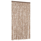 Vidaxl Fly Curtain 100x230 cm Chenille Beige og mørkebrun