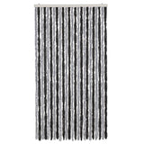 Vidaxl Fly Cundain 100x200 cm Chenille Grey and Black