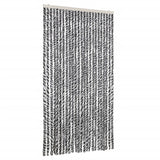 Vidaxl Fly curtain 100x200 cm Chenille Gray and Black and White