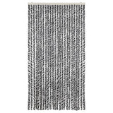 Vidaxl vliegengordijn 100x220 cm chenille grijs en zwart-wit