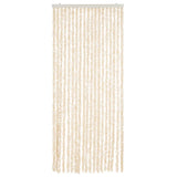 Vidaxl Fly Curtain 56x185 cm Chenille Beige and White