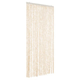 Vidaxl Fly Curtain 56x200 cm Chenille Beige og White