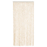 Vidaxl Fly Curtain 90x200 cm Chenille beige e White