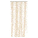 Cortina de mosca Vidaxl 90x220 cm chenille beige y blanco