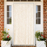 Vidaxl Fly curtain 100x230 cm Chenille beige and white