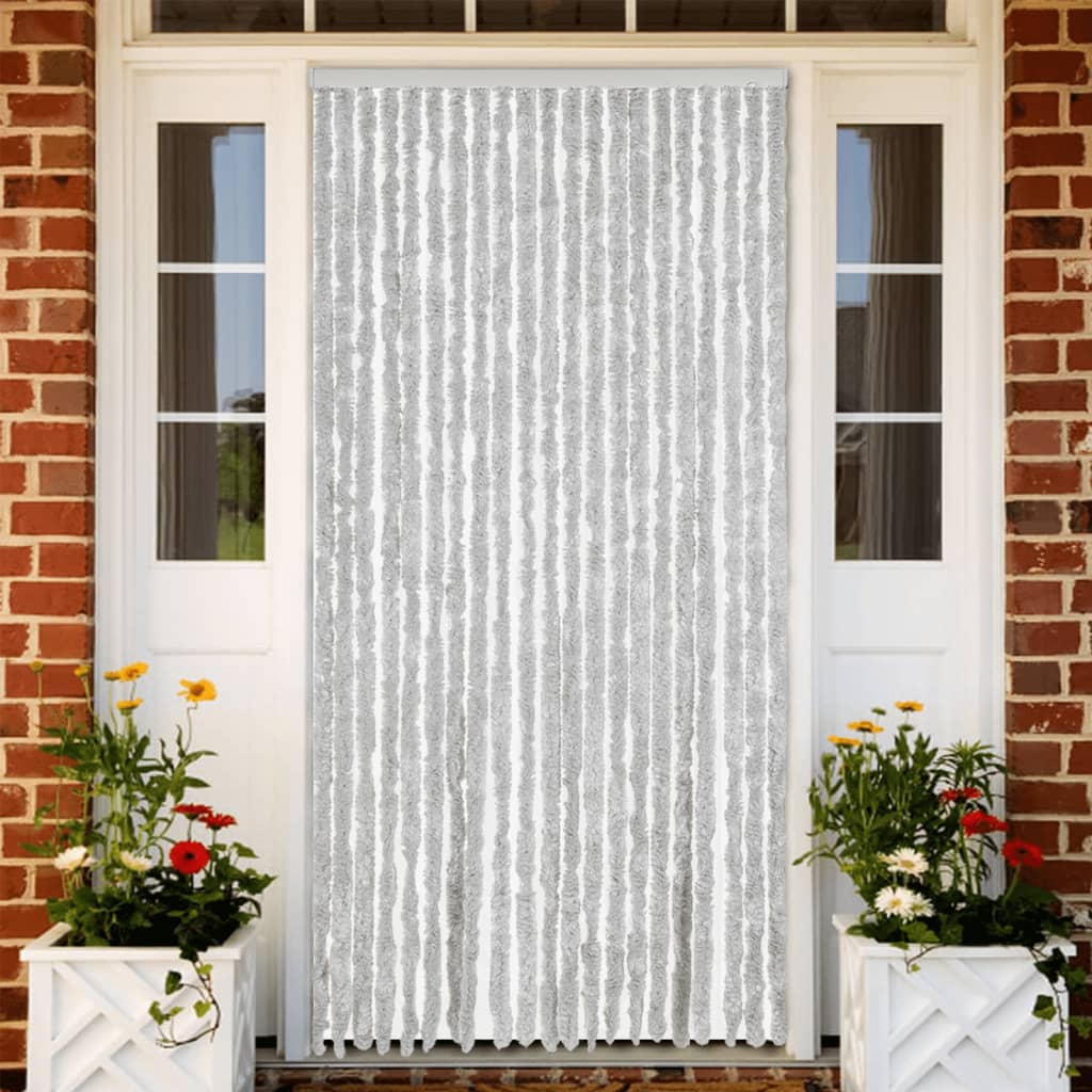 Vidaxl Fly curtain 90x200 cm Chenille Gray