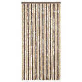 Vidaxl vliegengordijn 90x220 cm chenille donkerbruin en beige