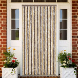 Vidaxl Fly Curtain 90x220 cm Chenille marrone scuro e beige