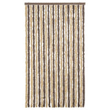 Vidaxl Fly Cundain 100x220 cm Chenille Dark Brown and Beige