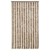 Cortina de mosca Vidaxl 100x230 cm chenille marrón oscuro y beige