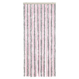 Vidaxl Fly Vorhang 56x185 cm Chenille Silbergrau und Rosa