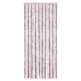 Vidaxl vliegengordijn 56x200 cm chenille zilvergrijs en roze