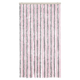 Vidaxl Fly Curtain 100x200 cm Chenille sølvgrå og rosa