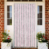 Vidaxl Fly Curtain 100x200 cm Chenille argento grigio e rosa