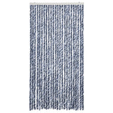 Vidaxl Fly Curtain 100x200 cm Chenille blu e bianco