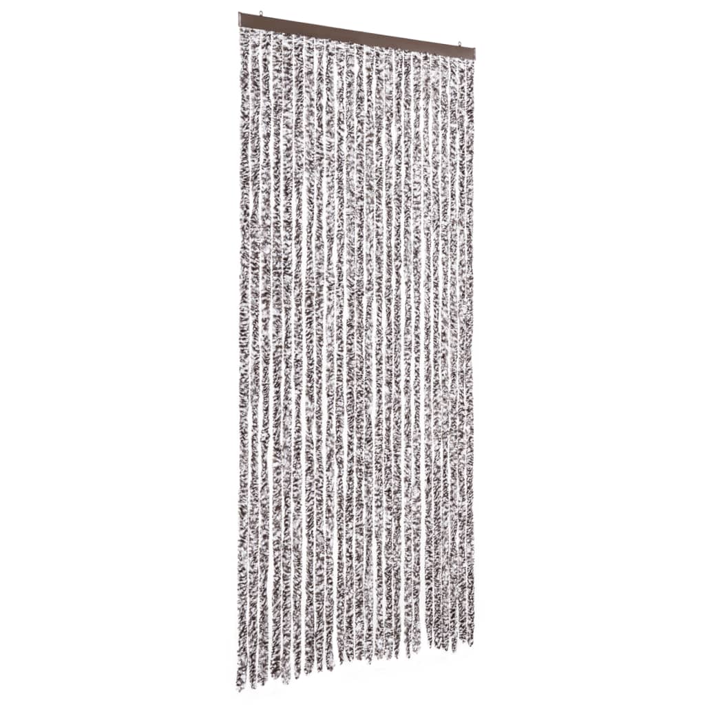 Vidaxl Fly Curtain 100x230 cm Chenille Brown and Beige