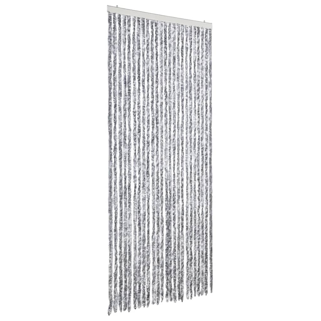 Vidaxl fléien Zurta 100x200 cm Chenille Wäiss a gro