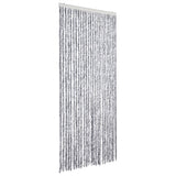 Vidaxl Fly Curtain 100x230 cm Chenille bianco e grigio