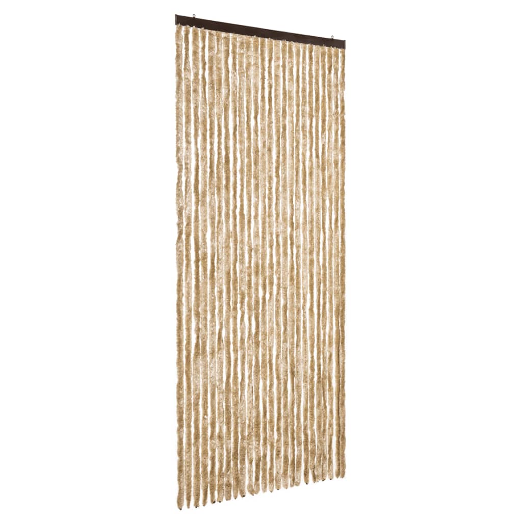 Vidaxl Fly Curtain 100x200 cm Chenille Beige