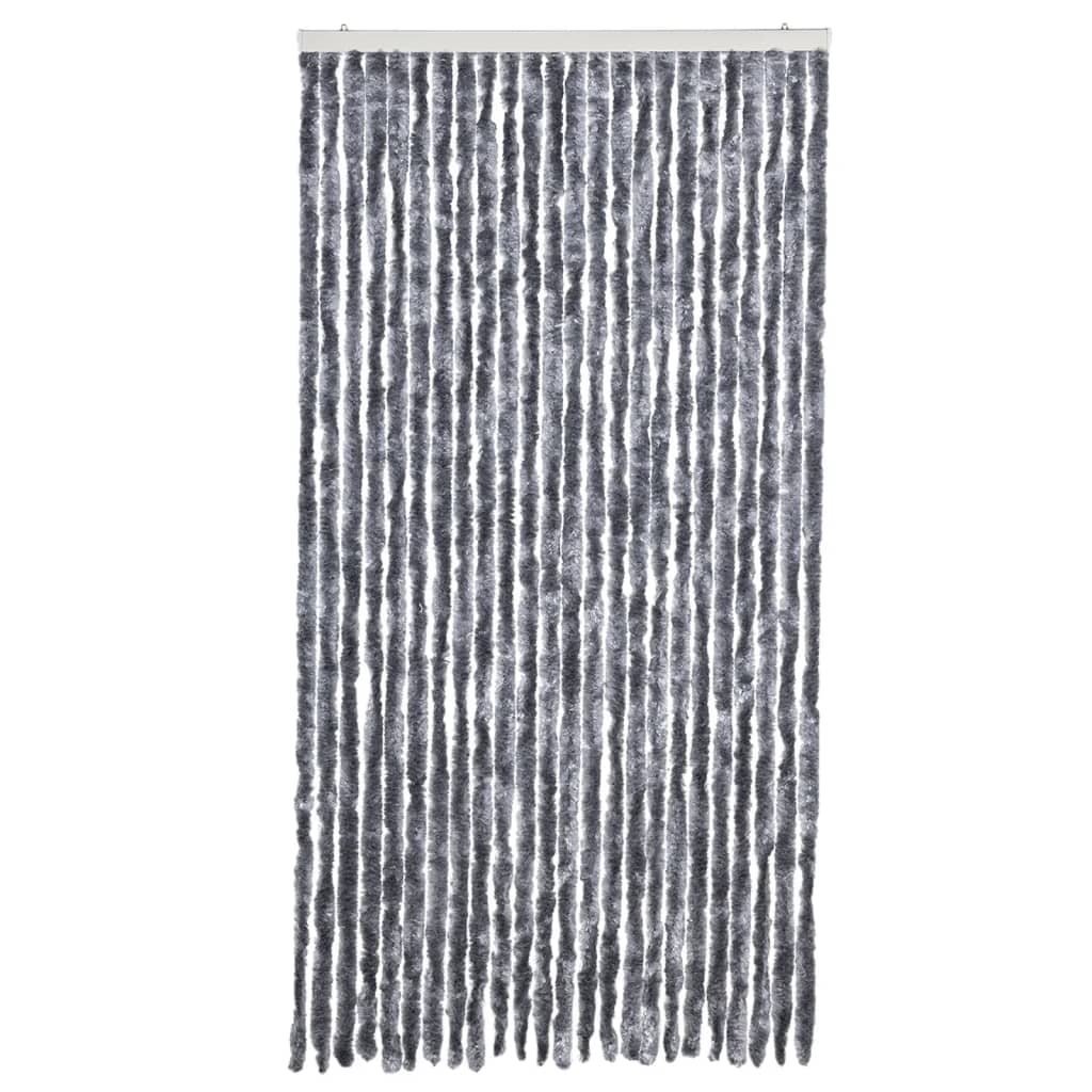 Vidaxl Fly Curtain 100x200 cm Chenille Silver