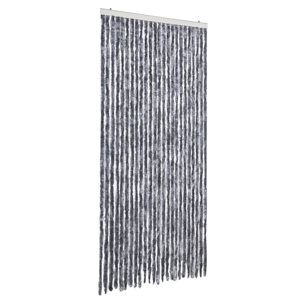 Vidaxl muha zavesa 100x230 cm Chenille Silver