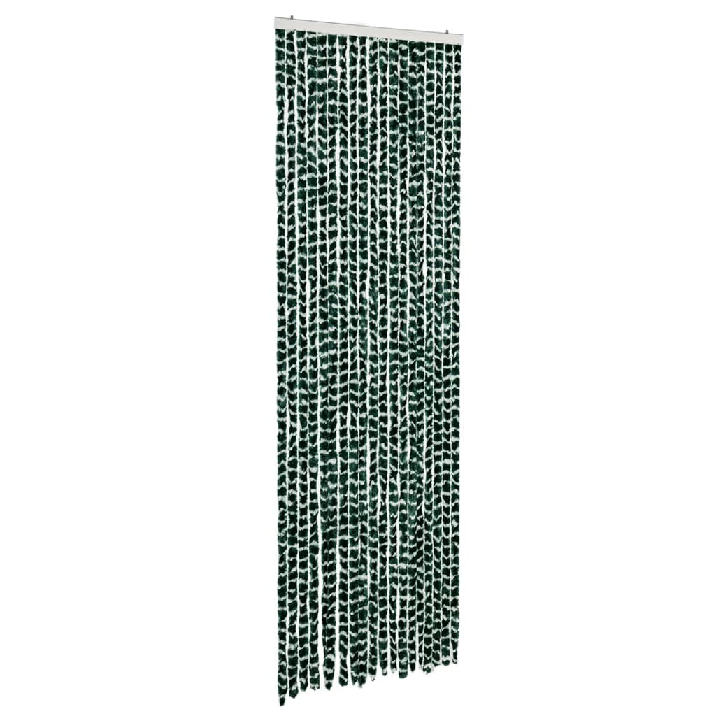 Vidaxl Fly Cundain 56x200 cm Chenille Green and White