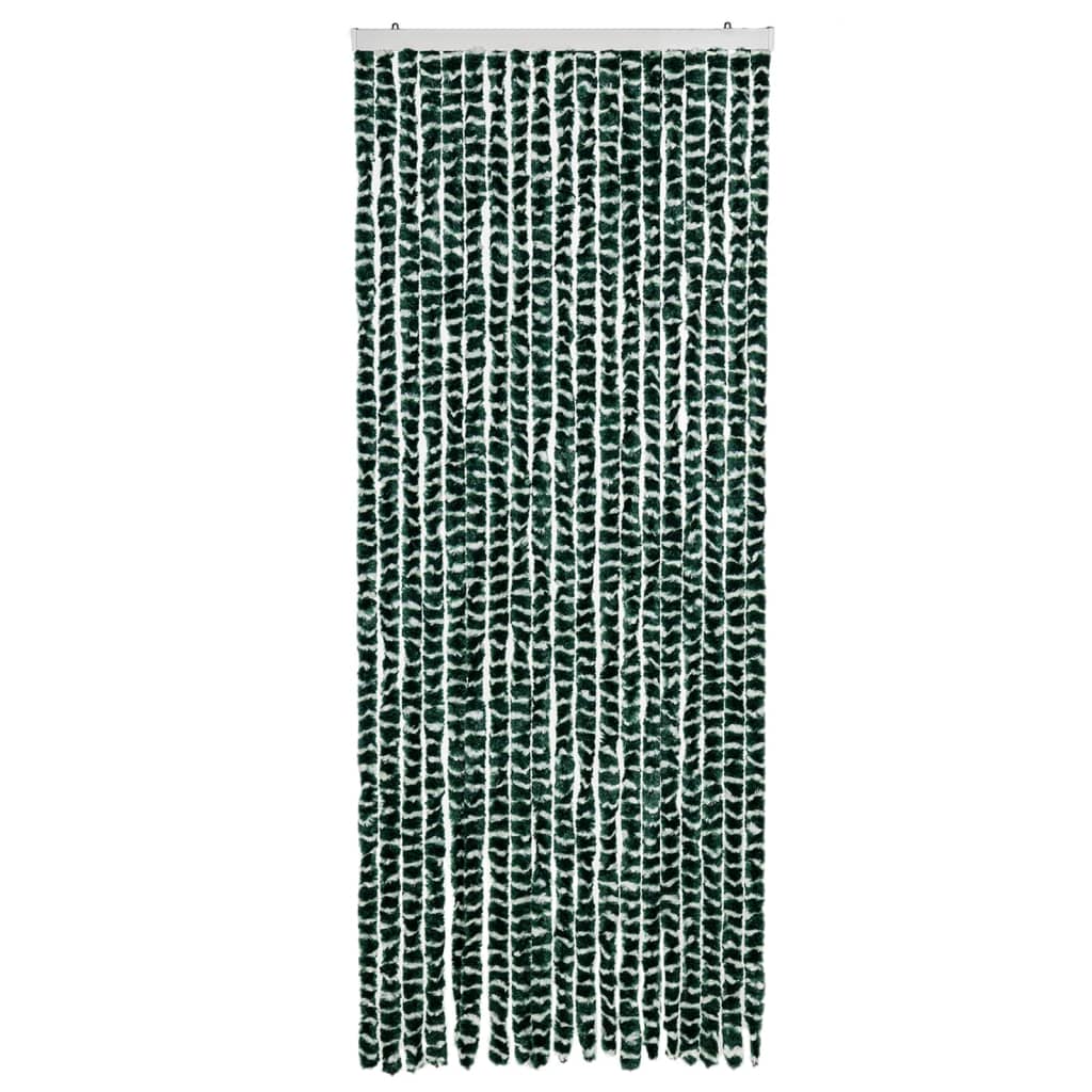 Vidaxl vliegengordijn 56x200 cm chenille groen en wit