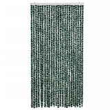 Vidaxl Fly Cundain 100x200 cm Chenille Green and White