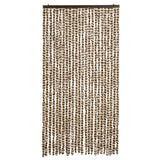 Cortina de mosca Vidaxl 100x230 cm chenille beige y marrón