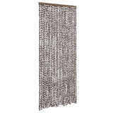 Vidaxl Fly Curtain 100x200 cm Chenille Brown and White