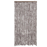 Vidaxl Fly Curtain 100x200 cm Chenille Brown and White