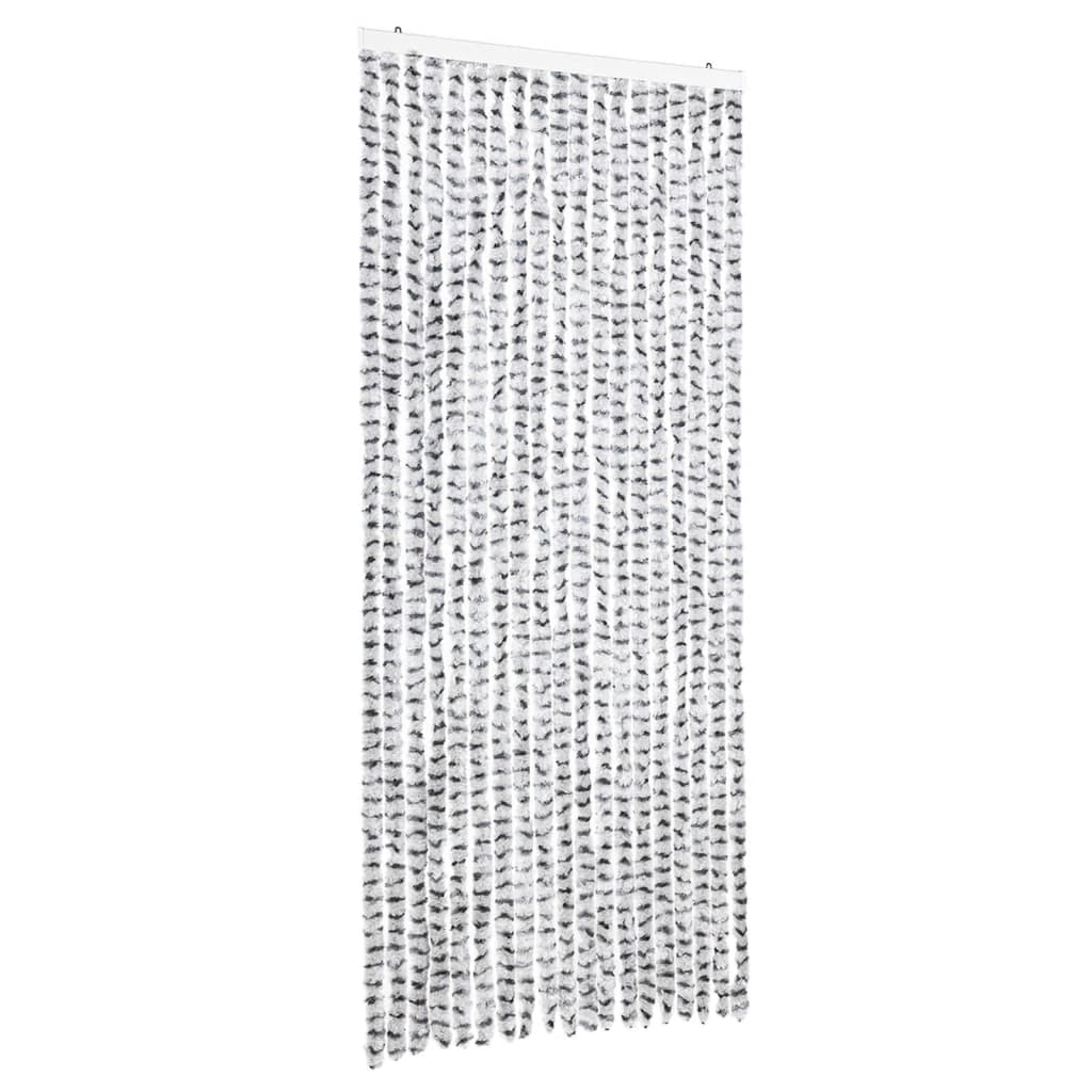 Vidaxl Fly Curtain 56x200 cm CHENILLE GREN CHEL et gris foncé