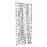 Vidaxl Fly Curtain 56x200 cm CHENILLE GREN CHEL et gris foncé