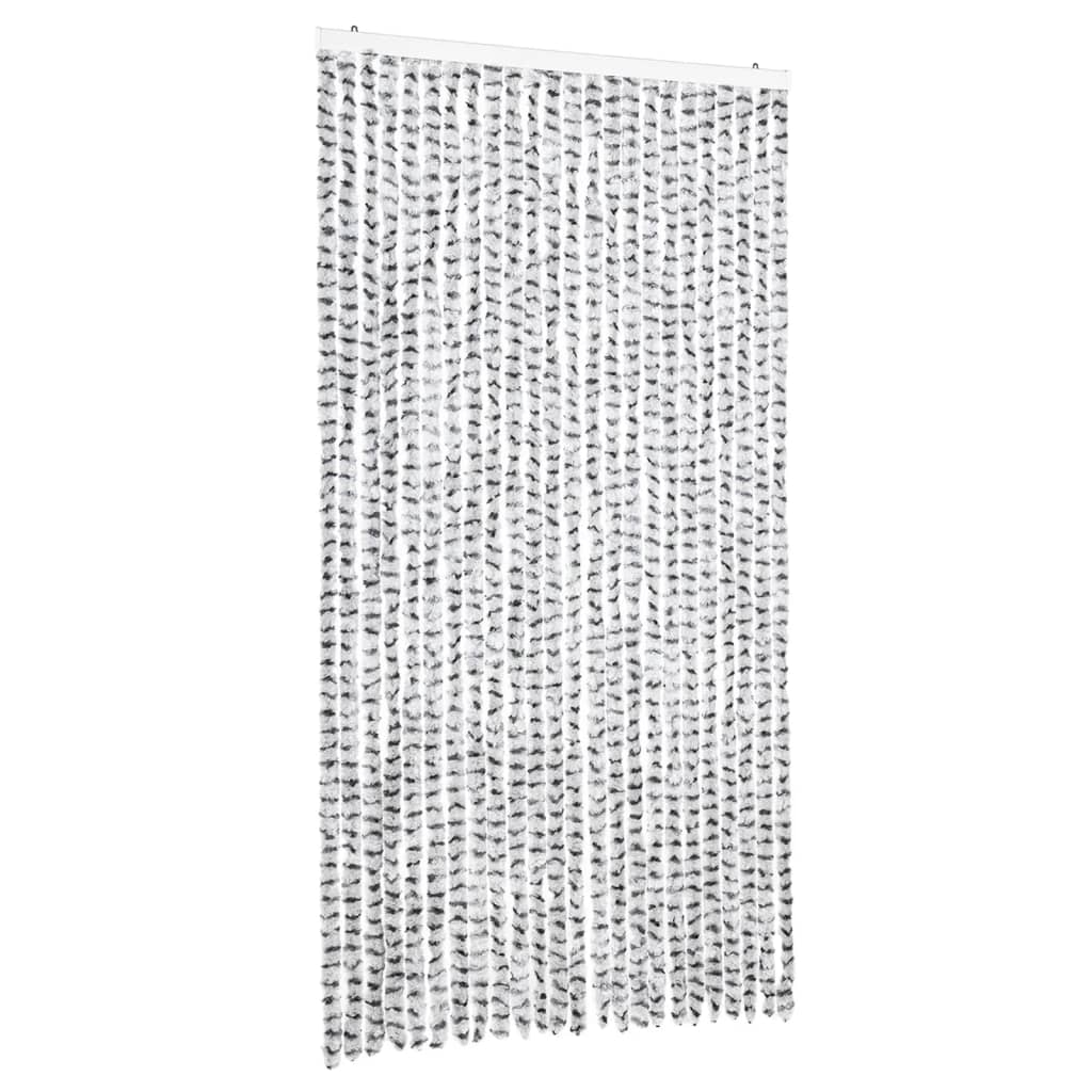 Vidaxl Fly curtain 100x200 cm Chenille light gray and dark gray