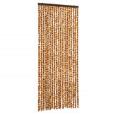 Vidaxl Fly Curtain 56x200 cm Chenille Oker and White