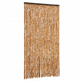 Vidaxl Fly Curtain 100x200 cm Chenille Oker and White